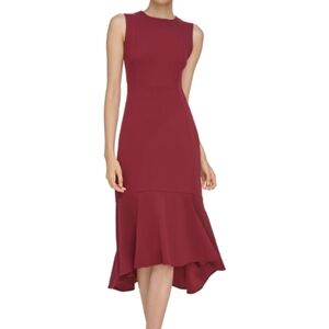 Calvin Klein Rosewood High-Low Asymmetrical Cocktail Dress